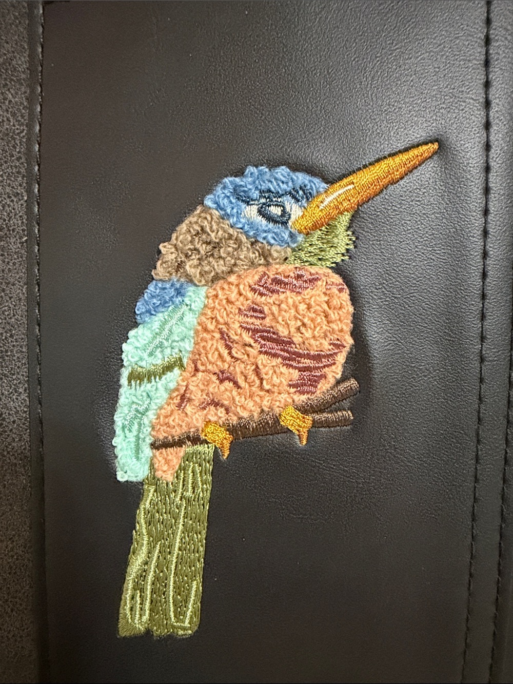 Elle & Jae Gypset Vegan Leather Backpack with Colorful Bird Embroidery - Picture 2 of 12